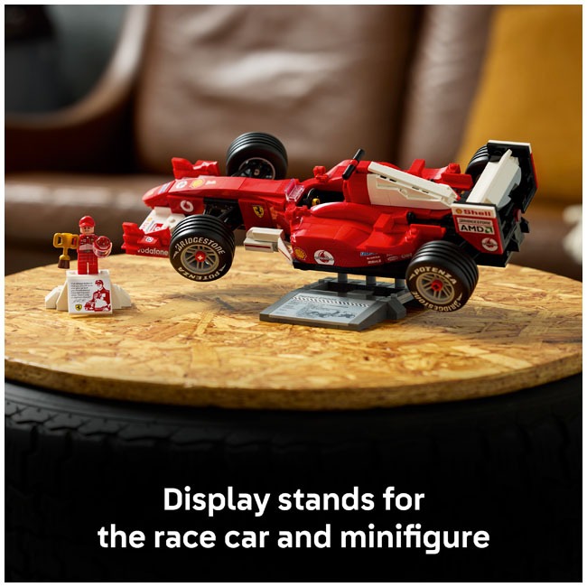 LEGO ICONS FERRARI F2004 AND MICHAEL SCHUMACHER