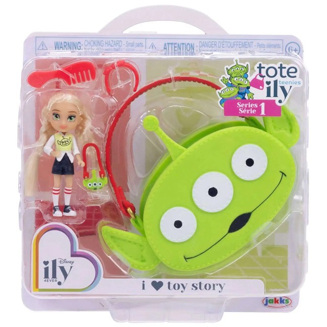DISNEY PRINCESS ILLY S1 Tote Teenies Mini Bag and Figurine featuring a stylish collectible tote with a surprise Disney Princess figure inside, perfect for kids and fans who love fashion-forward royal adventures and magical surprises.