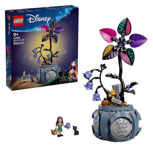 LEGO Disney Sally’s Flowerpot set featuring colorful floral build design inspired by Disney character Sally, designed for LEGO builders, Disney fans, collectors, and decorative display showcasing creative botanical styling and imaginative construction exp