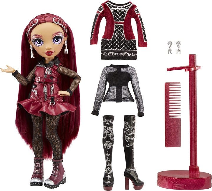 RAINBOW HIGH DOLL MILA BERRYMORE BURGUNDY RED