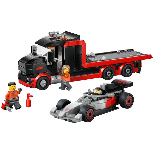 LEGO CITY F1 DISPLAY TRUCK WITH AUDI F1 RACE CAR