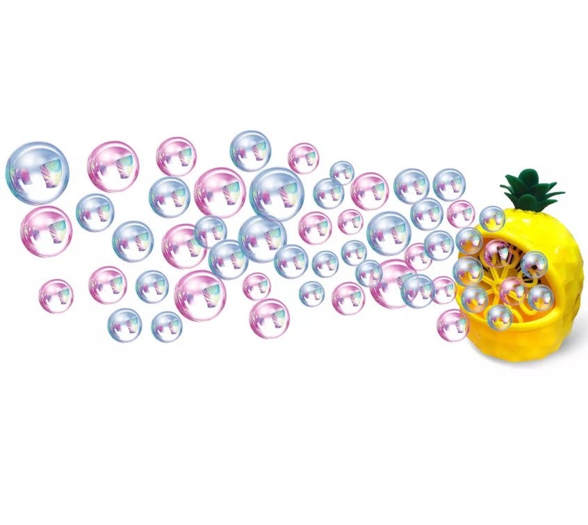 PLACO TOYS PINEAPPLE BUBBLE MACHINE