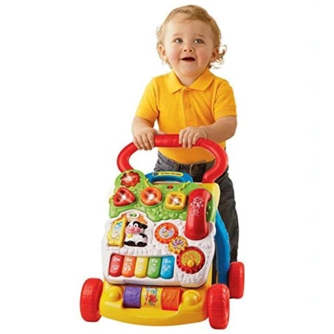 V-TECH FIRST STEPS BABY WALKER - BLUE
