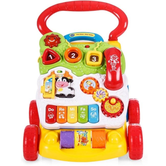 V-TECH FIRST STEPS BABY WALKER - BLUE