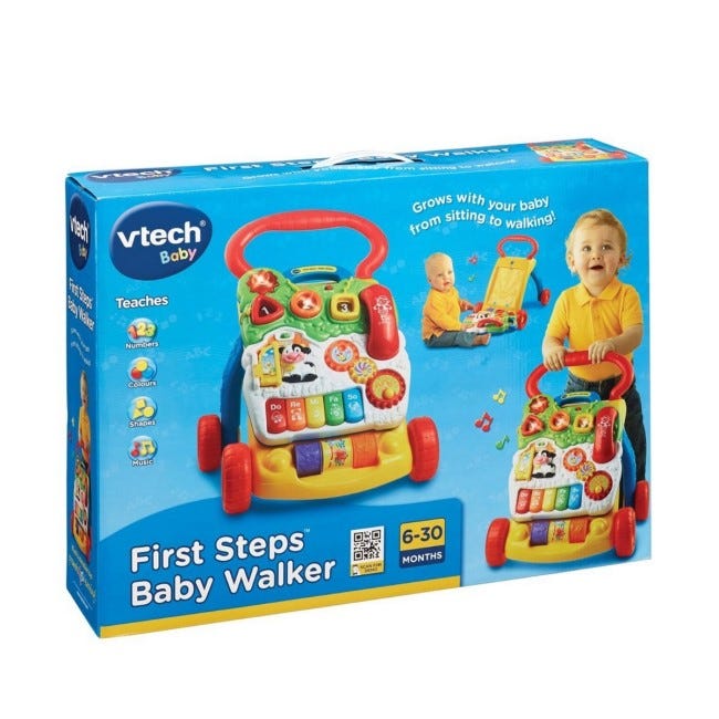 V-TECH FIRST STEPS BABY WALKER - BLUE