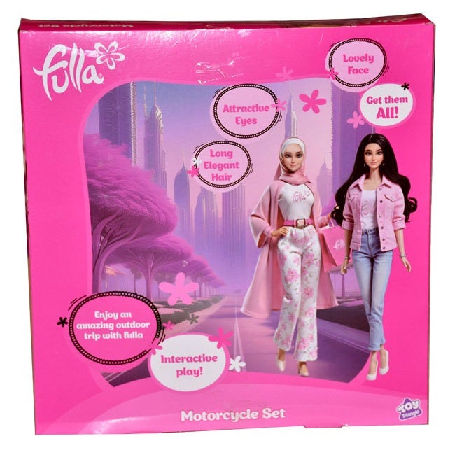 FULLA DOLL MOTORCYCLE SET WITH SMART CASUAL OUTFIT PLAYSET