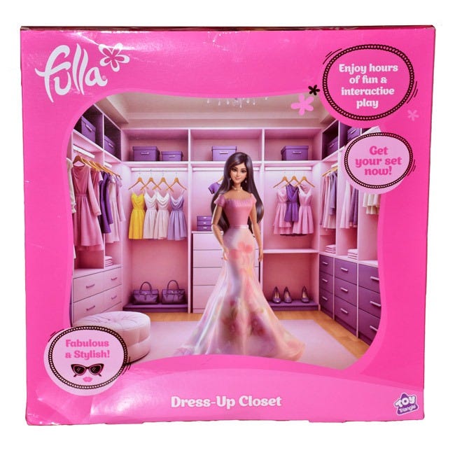 FULLA DOLL WITH DRESS UP CLOSET PLAYSET