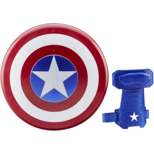 MARVEL CAPTAIN AMERICA MAGNETIC SHIELD and GAUNTLET