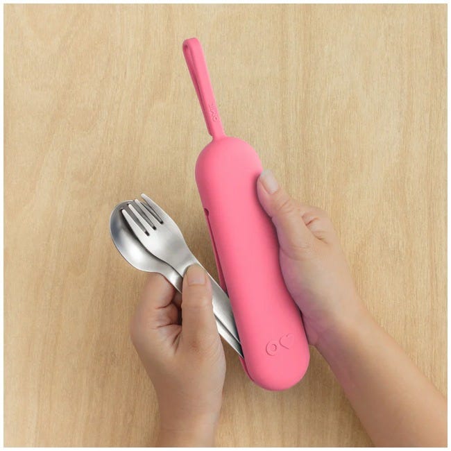OMIELIFE UP POD AND UTENSIL SET BLUSH