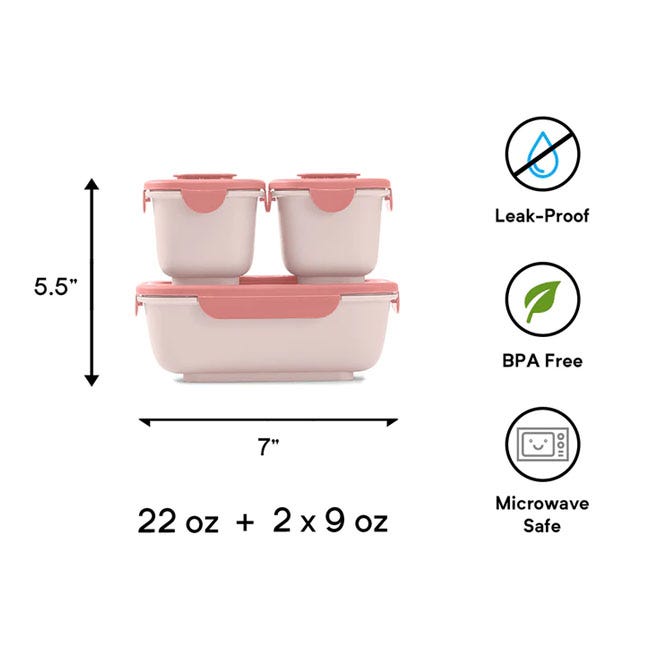 OMIELIFE GO BENTO BIO LUNCH BOX CORAL