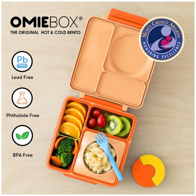 OMIELIFE BOX THERMOS 250ML POPPY ORANGE