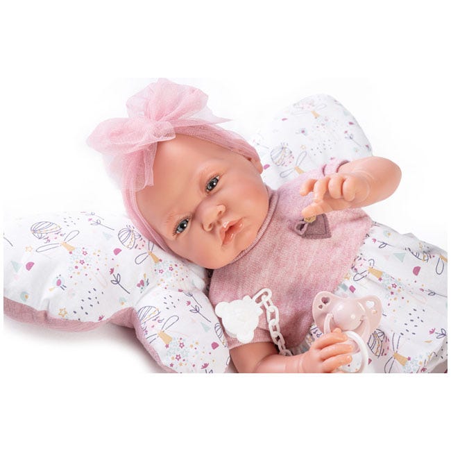 ANTONIO JUAN 42CM NEWBORN DOLL WITH BUTTERFLY CUSHION