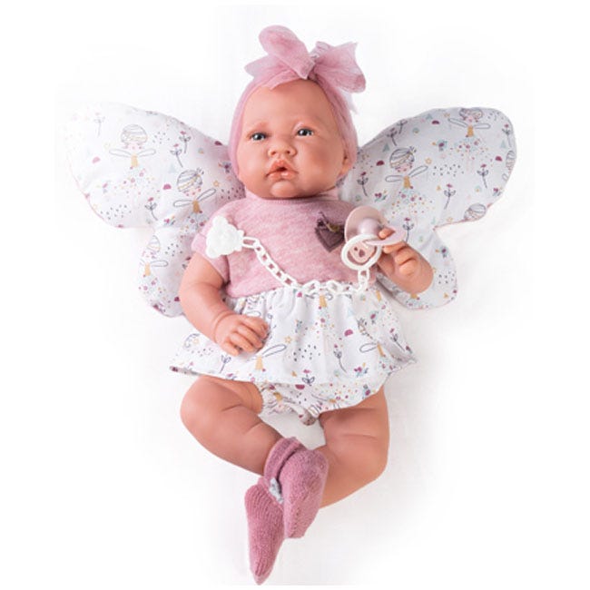 ANTONIO JUAN 42CM NEWBORN DOLL WITH BUTTERFLY CUSHION