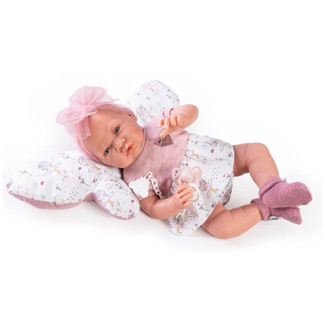 ANTONIO JUAN 42CM NEWBORN DOLL WITH BUTTERFLY CUSHION