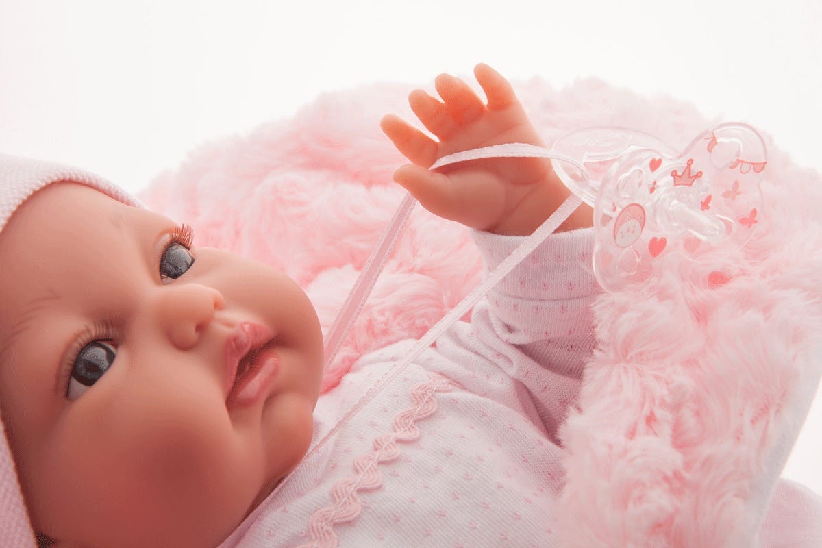 ANTONIO JUAN NEWBORN DOLL BABY TONETA LULLABY PINK
