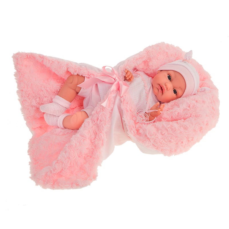 ANTONIO JUAN NEWBORN DOLL BABY TONETA LULLABY PINK