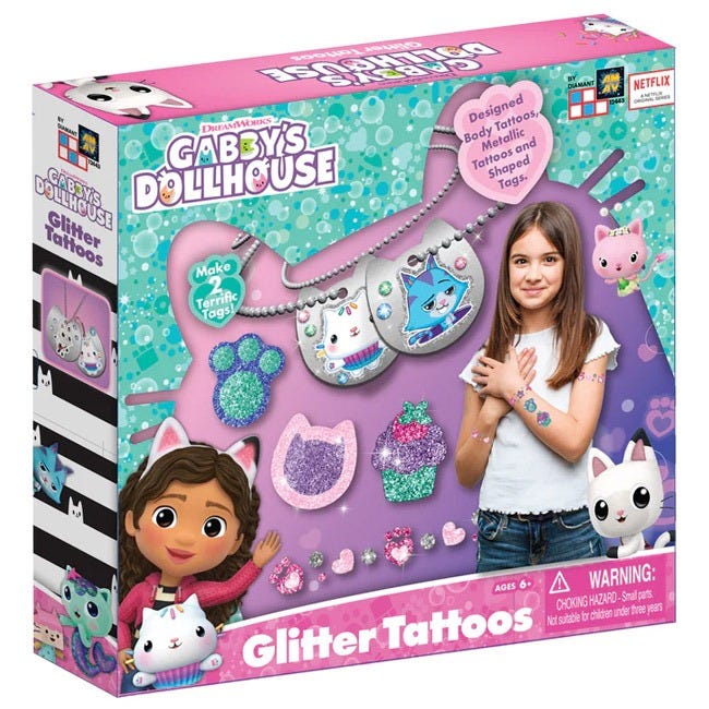 GABBY'S DOLLHOUSE GLITTER TATTOOS