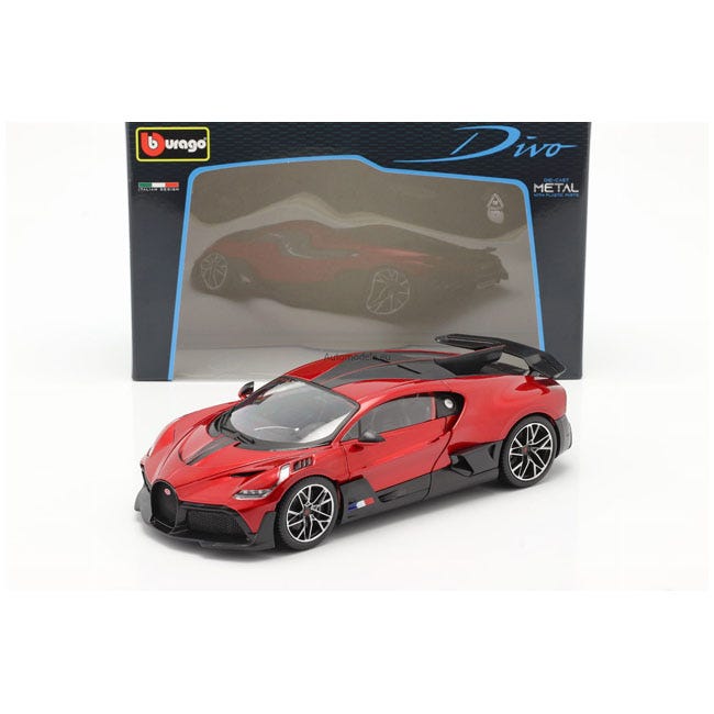 BURAGO 1:18 DIECAST BUGATTI DIVO RED
