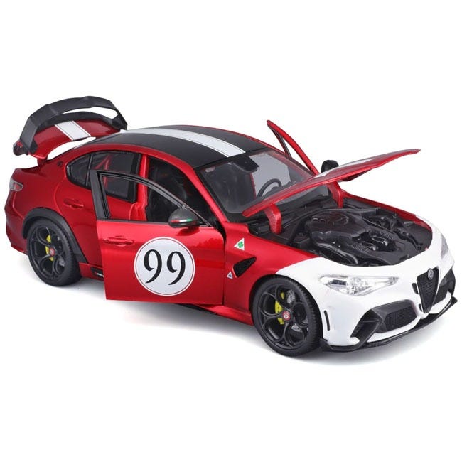 BURAGO 1:18 DIECAST ALFA ROMEO GIULIA GTA CAR-RED-99