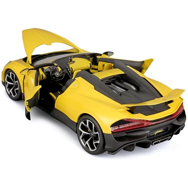 BURAGO BUGATTI MISTRAL 1:18 DIECAST MODEL CAR-YELLOW