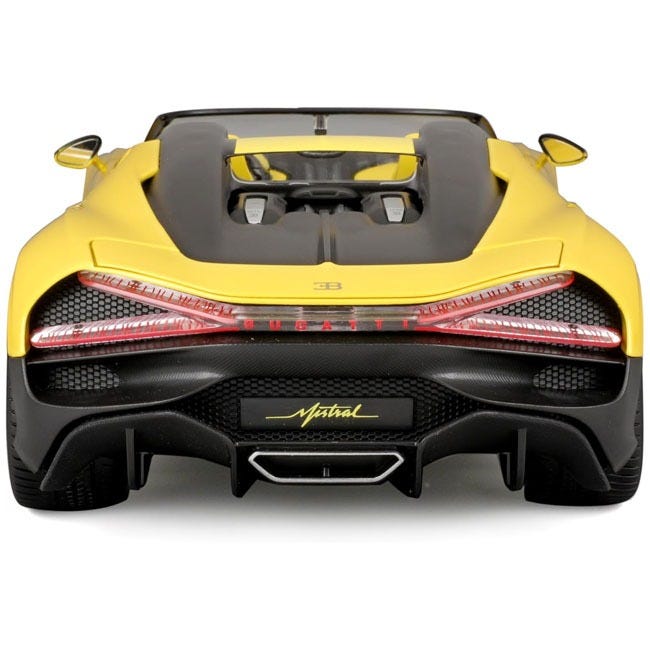 BURAGO BUGATTI MISTRAL 1:18 DIECAST MODEL CAR-YELLOW