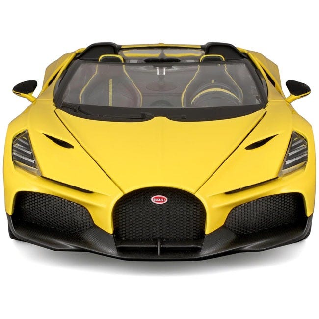 BURAGO BUGATTI MISTRAL 1:18 DIECAST MODEL CAR-YELLOW