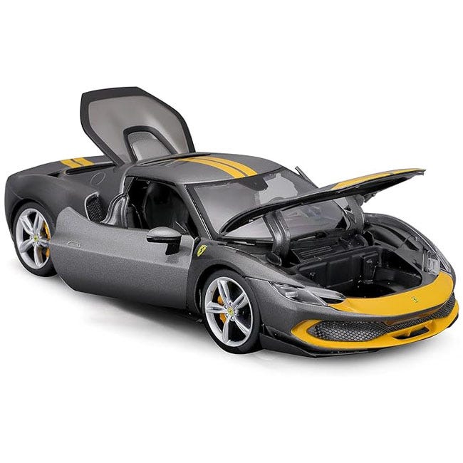 BURAGO 1:18 DIECAST FERRARI GTB296 ASSETTO FIORANO GREY