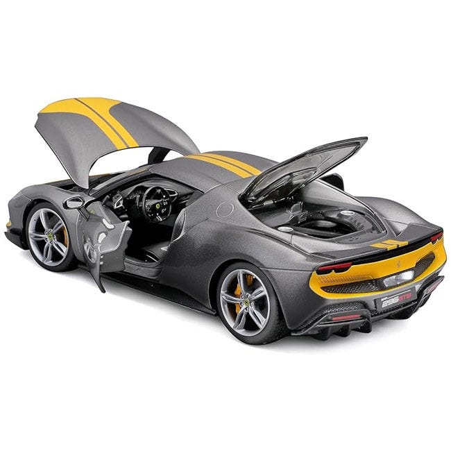 BURAGO 1:18 DIECAST FERRARI GTB296 ASSETTO FIORANO GREY