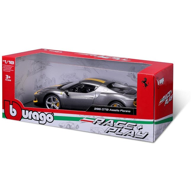 BURAGO 1:18 DIECAST FERRARI GTB296 ASSETTO FIORANO GREY