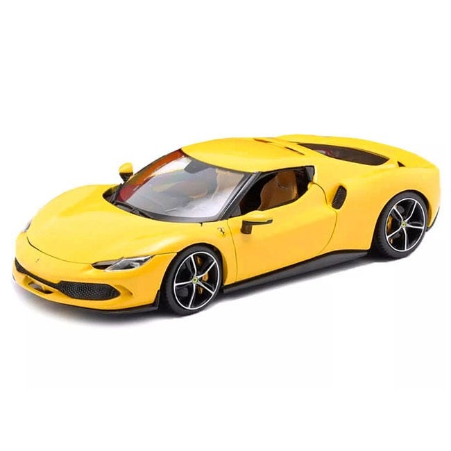 BURAGO 1:18 296GTB FERRARI RACE-YELLOW