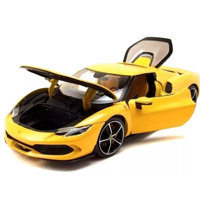 BURAGO 1:18 296GTB FERRARI RACE-YELLOW