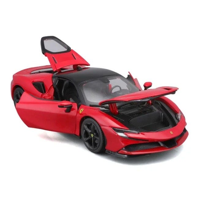 BURAGO 1:18 DIECAST FERRARI SF90XX STRADALE CAR-RED
