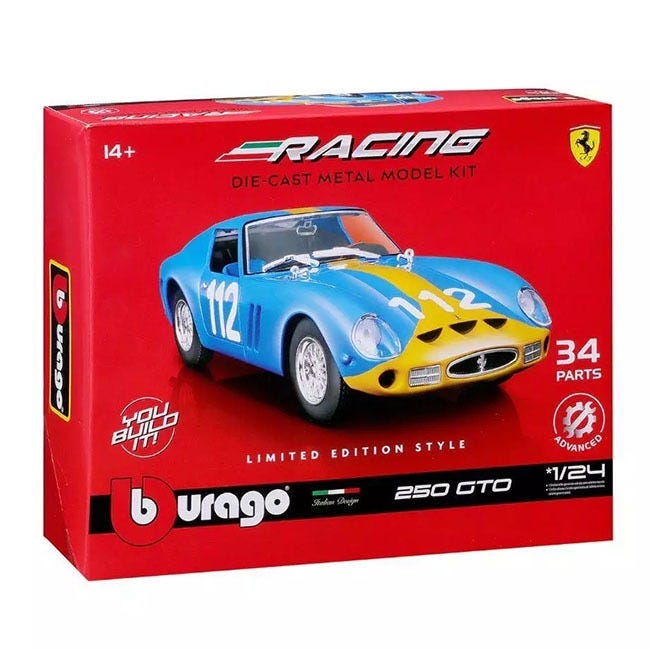 BURAGO 1:24 DIECAST 250-GTO FERRARI RACING MODEL KIT