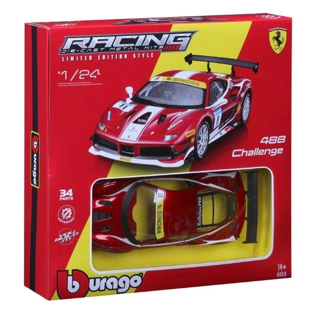 BURAGO 1:24 DIECAST FERRARI RACING MODEL KIT