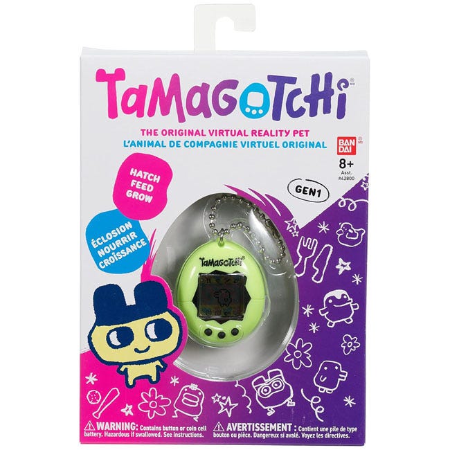 TAMAGOTCHI ORIGINAL NEON GREEN PORTABLE GAME