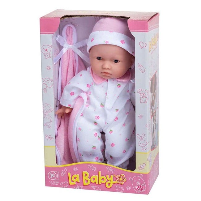 BERENGUER 11-INCH LA BABY DOLL - PINK OUTFIT
