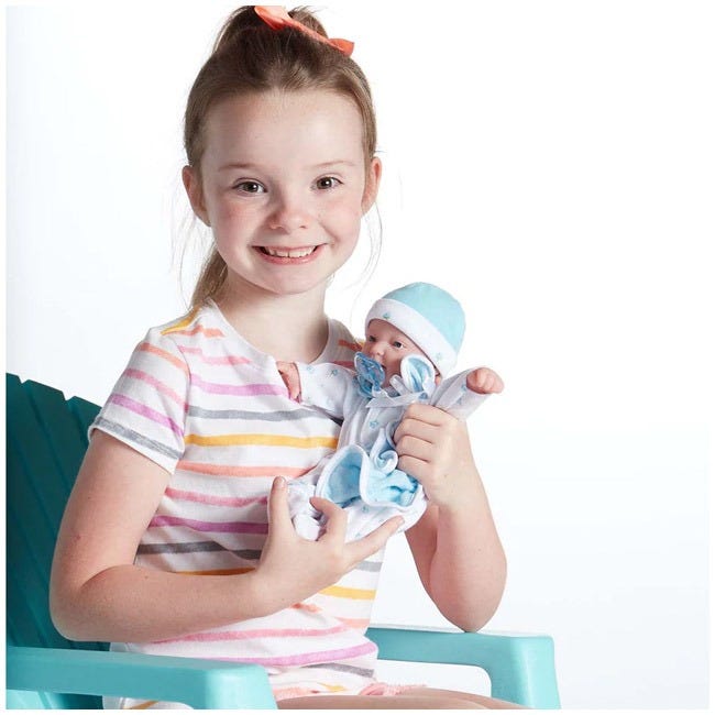 BERENGUER 11-INCH LA BABY DOLL - BLUE OUTFIT