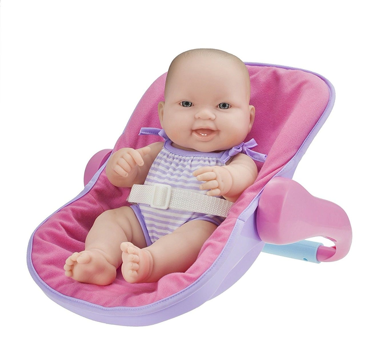 BERENGUER 14-INCH LOTS TO LOVE WITH MEDIUM CAR SEAT DOLL SET