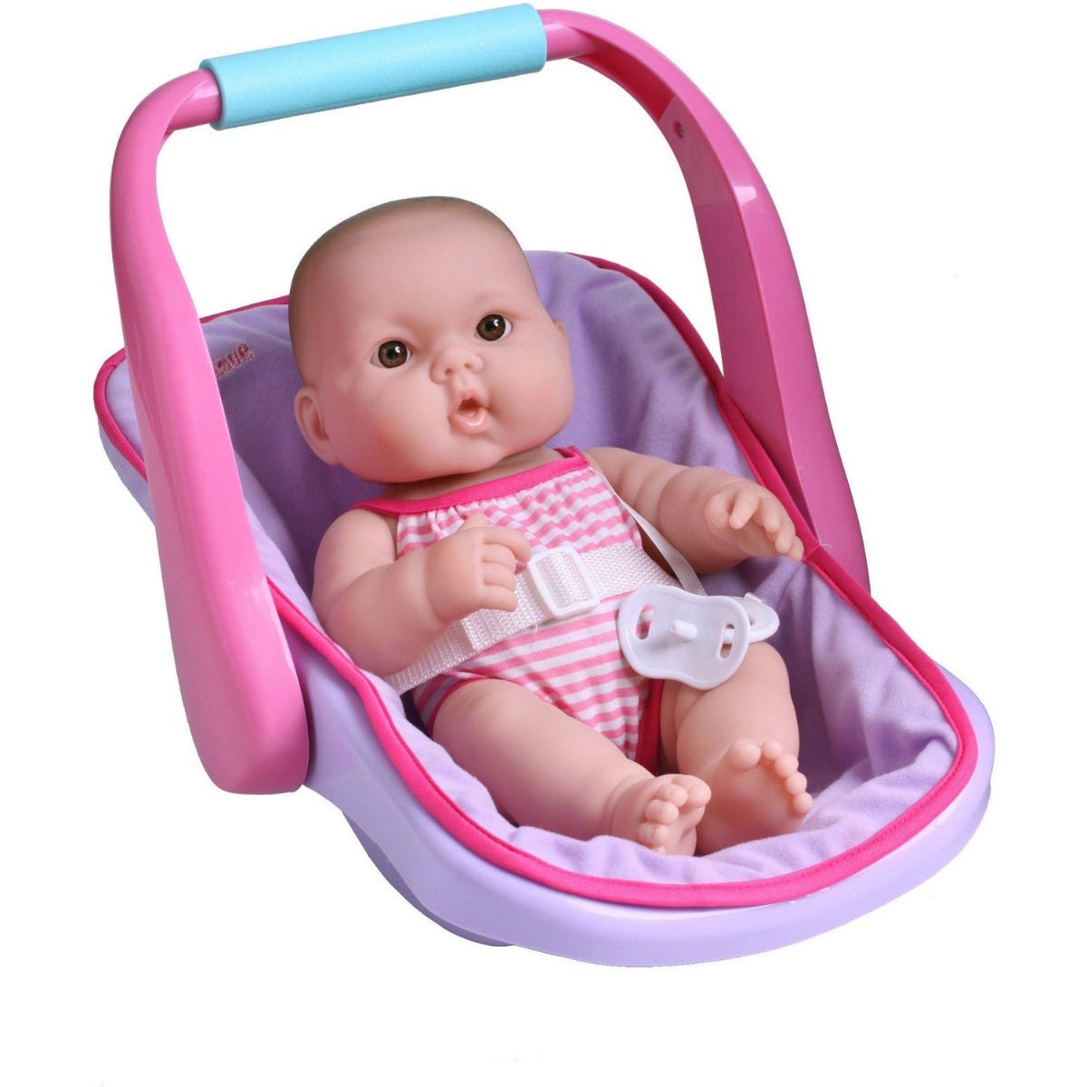 BERENGUER 14-INCH LOTS TO LOVE WITH MEDIUM CAR SEAT DOLL SET