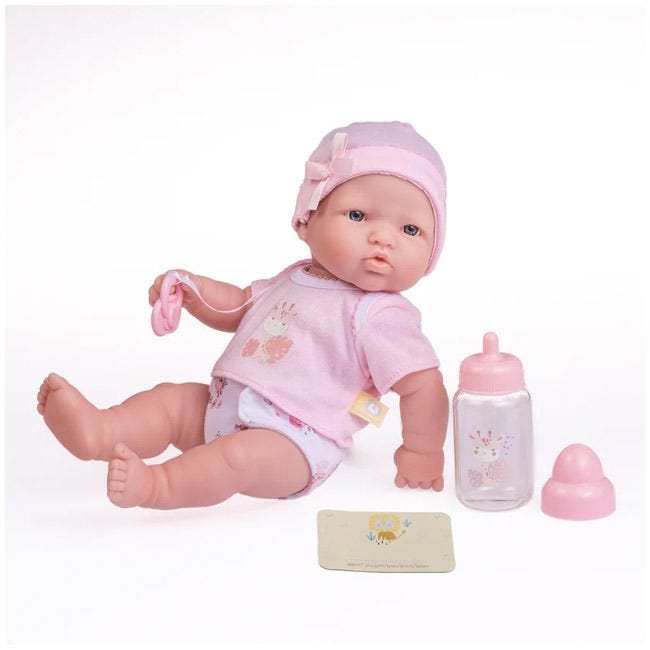 BERENGUER 12.5-INCH LA NEWBORN BABY DOLL WITH ACCESSORIES
