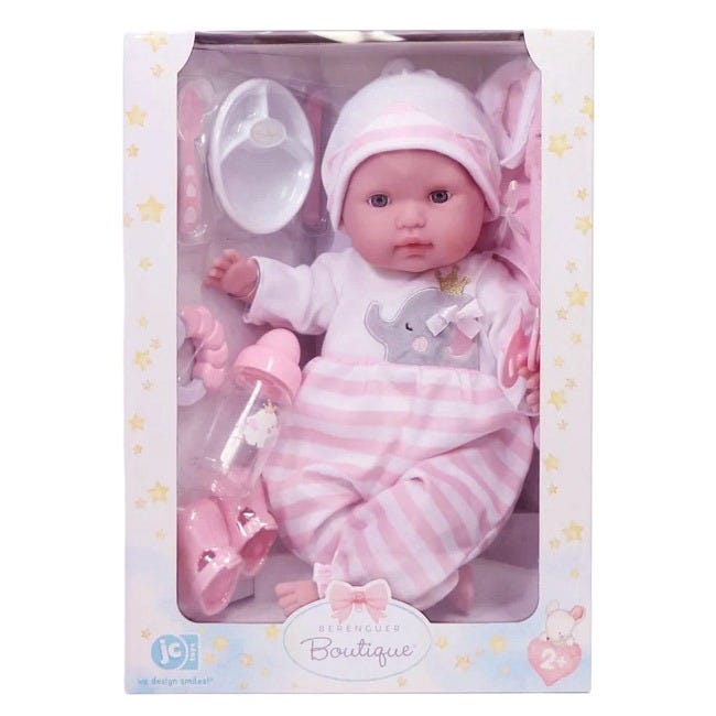 BERENGUER 15-INCH BOUTIQUE WITH EXTRA OUTFIT DOLL GIFT SET