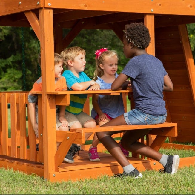 BACKYARD DISCOVERY SKYFORT II WOODEN GYMSET