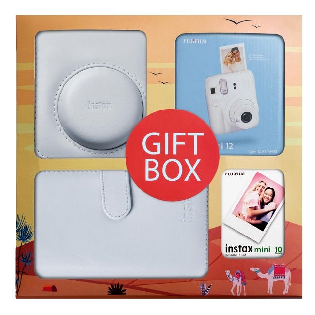FUJIFILM INSTAX MINI 12 BUNDLE GIFT SET WHITE