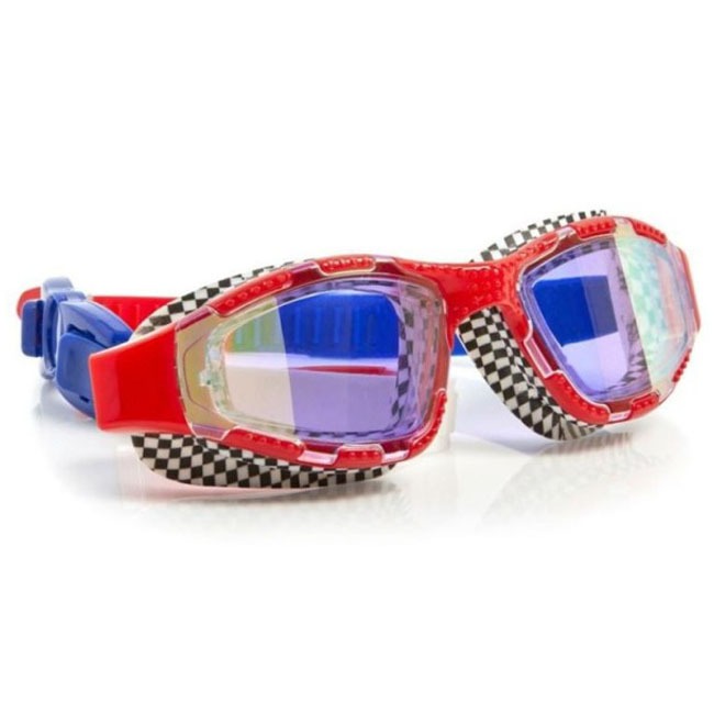 Bling2O Street Vibe Belly Flop Red swimming goggles with bold graffiti-style graphics, anti-fog UV-protected lenses, soft silicone frame, and adjustable strap. Designed for stylish, sporty kids who love making waves in the pool.
