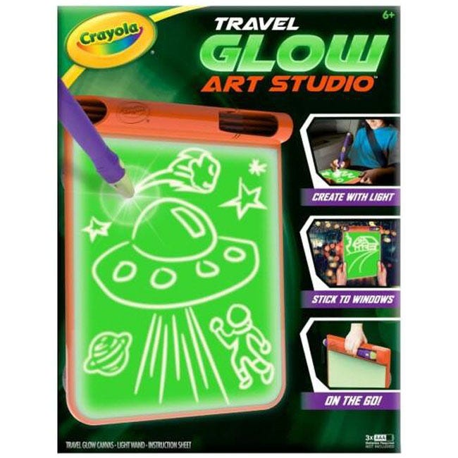 CRAYOLA TRAVEL GLOW IN THE DARK ART STUDIO