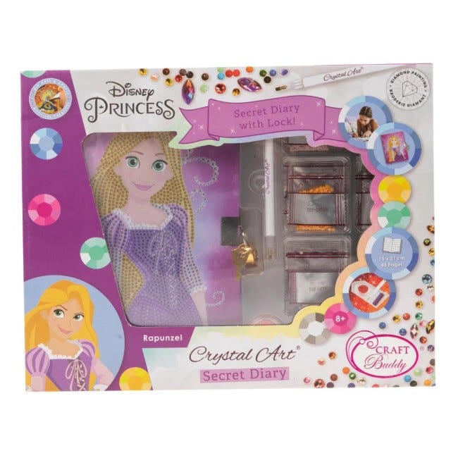 CRYSTAL ART SECRET DIARY - DISNEY PRINCESS RAPUNZEL
