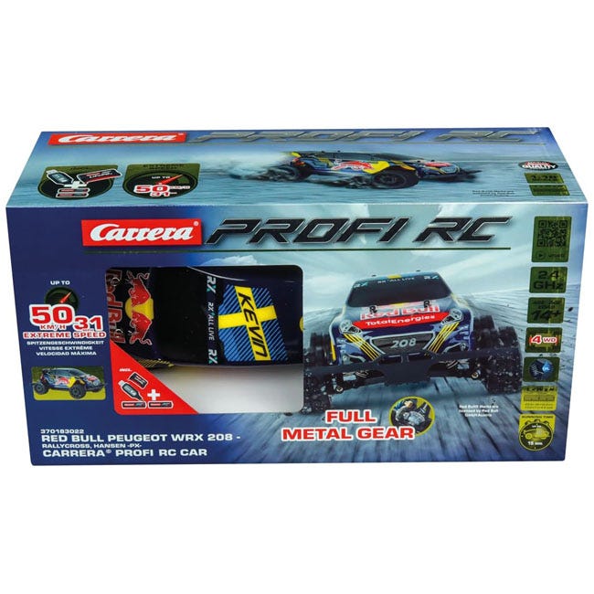 CARRERA REDBULL PEUGEOT RALLYCROSS REMOTE CONTROL CAR