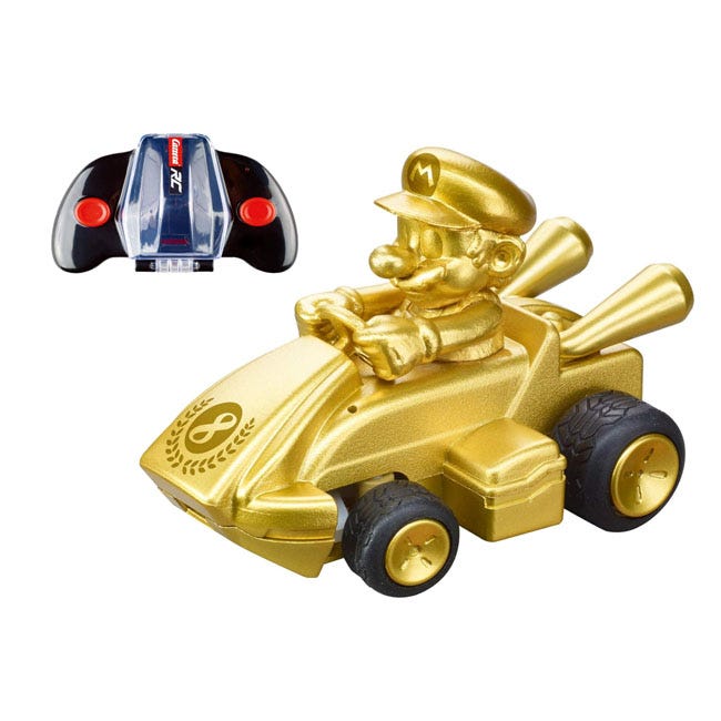 CARRERA MINI MARIO KART-2.4GHZ GOLD REMOTE CONTROL CAR