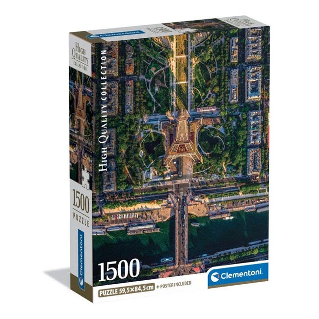 CLEMENTONI HQ COLLECTION FLYING OVER PARIS - 1500 PCS PUZZLE