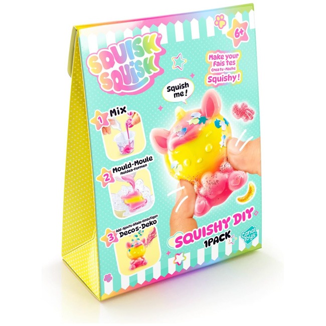 Canal Toys Squishy Kit featuring colorful foam clay, molds, and tools for DIY soft squishy creations, promoting hands-on creativity, fine motor skill development, and imaginative sensory fun for children.
